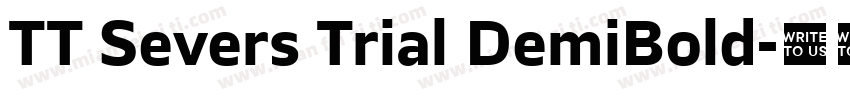 TT Severs Trial DemiBold字体转换